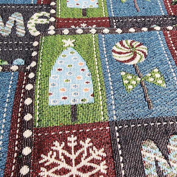 Merry Christmas Set Of 4 Tapestry Kitchen Dining Table Placemats 18x12 Sparkles - Picture 7 of 8